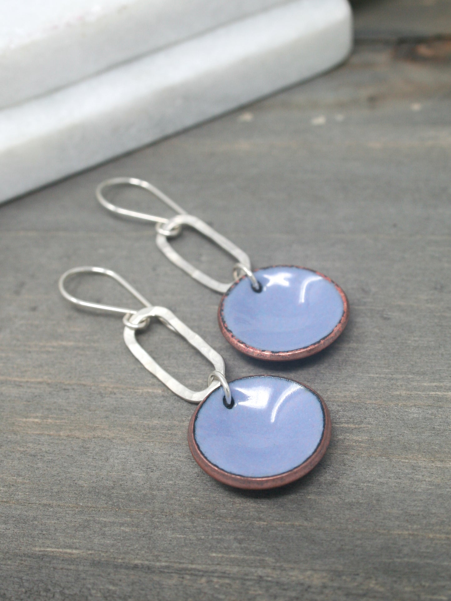 Small Elongate Sterling Penny earrings