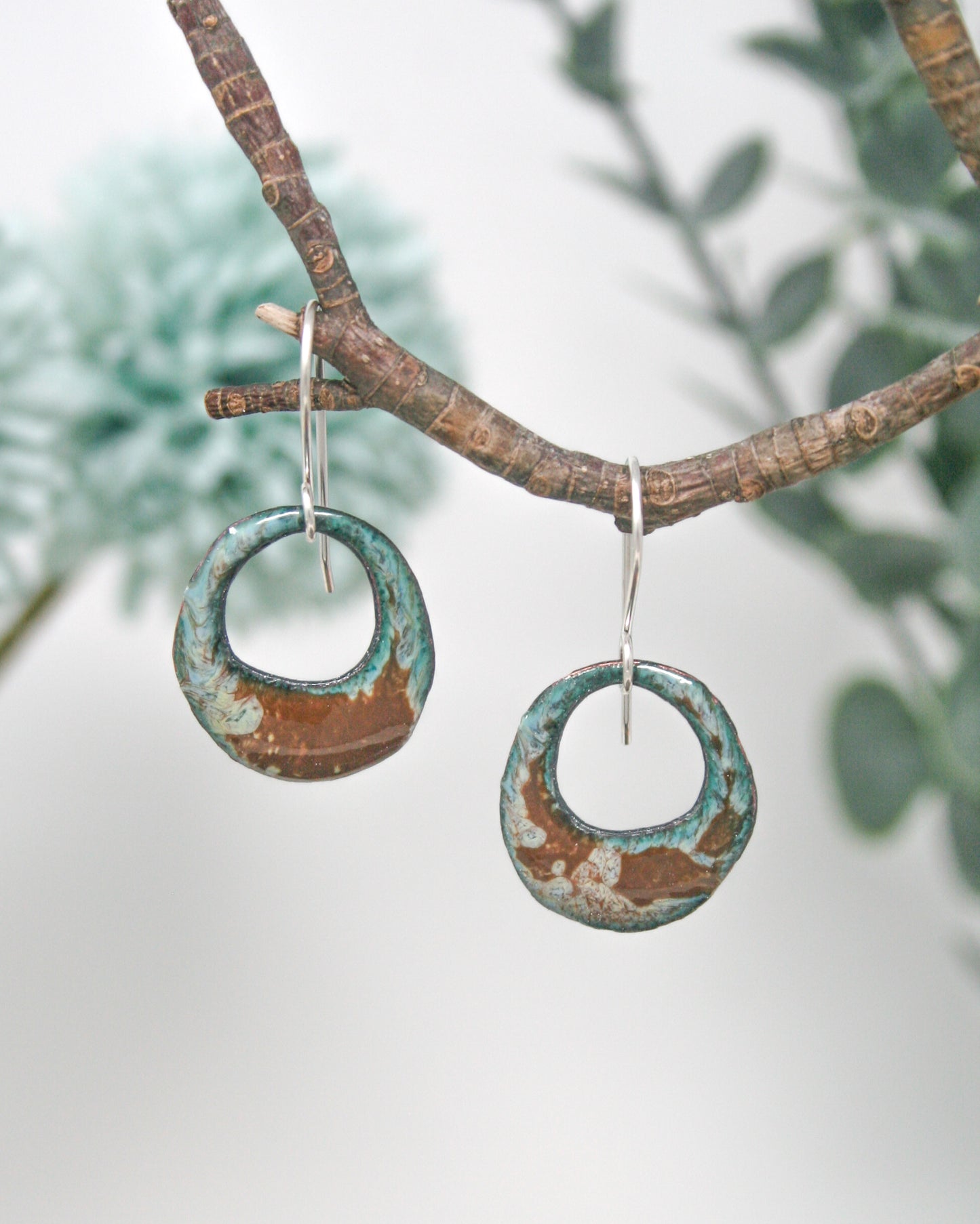 batik enamel handmade earrings