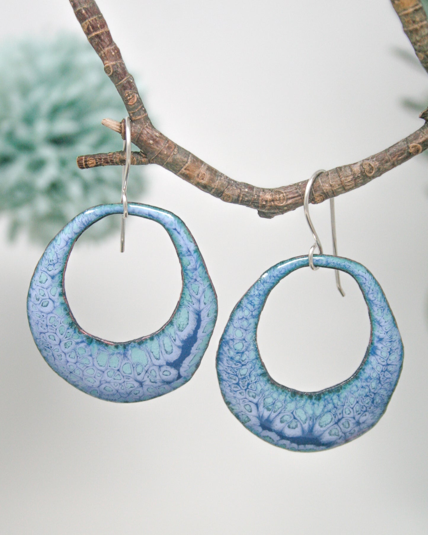 batik enamel handmade earrings