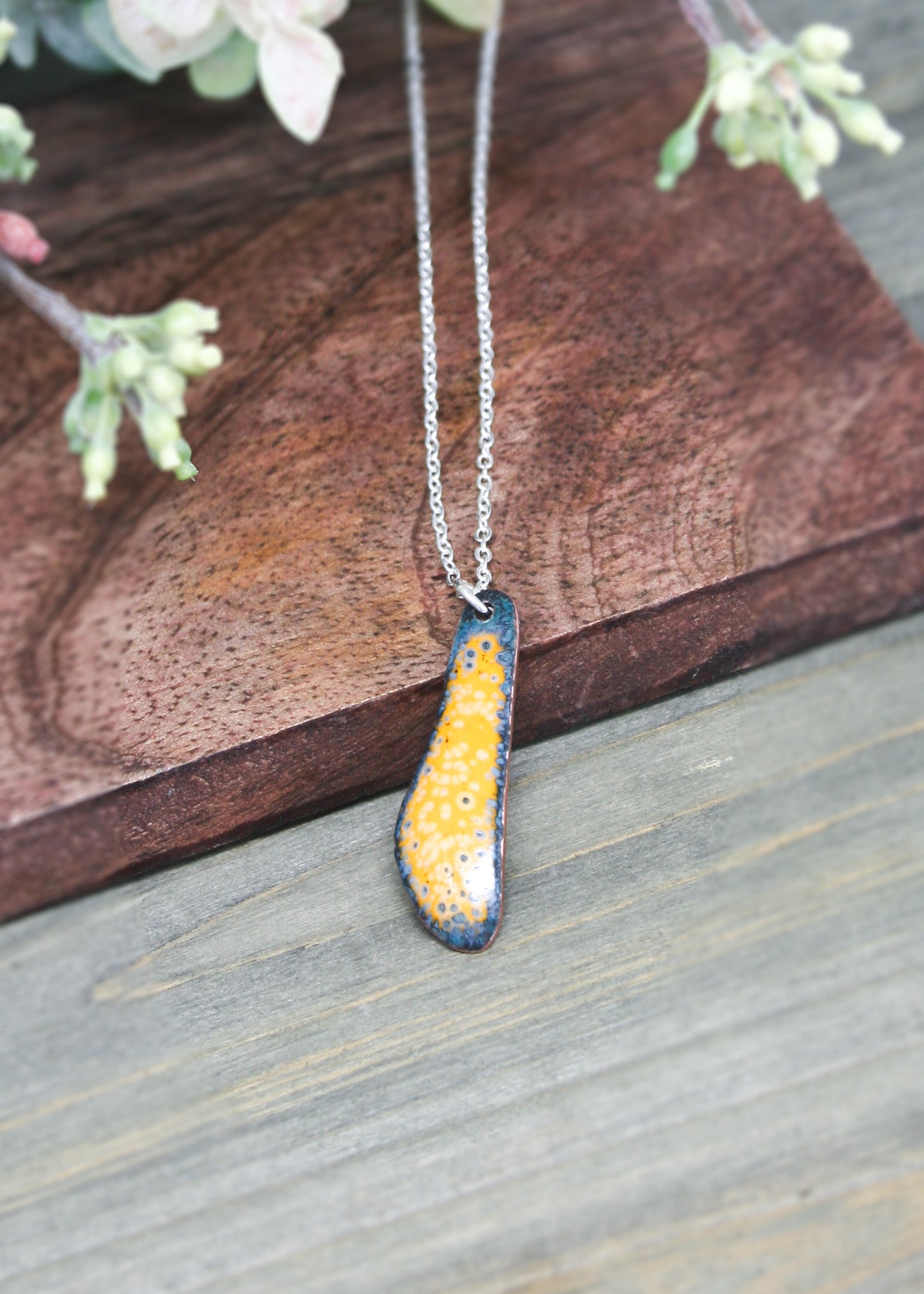 Batik Wing necklace- Golden Harvest