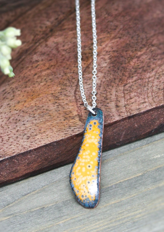 Batik Wing necklace- Golden Harvest