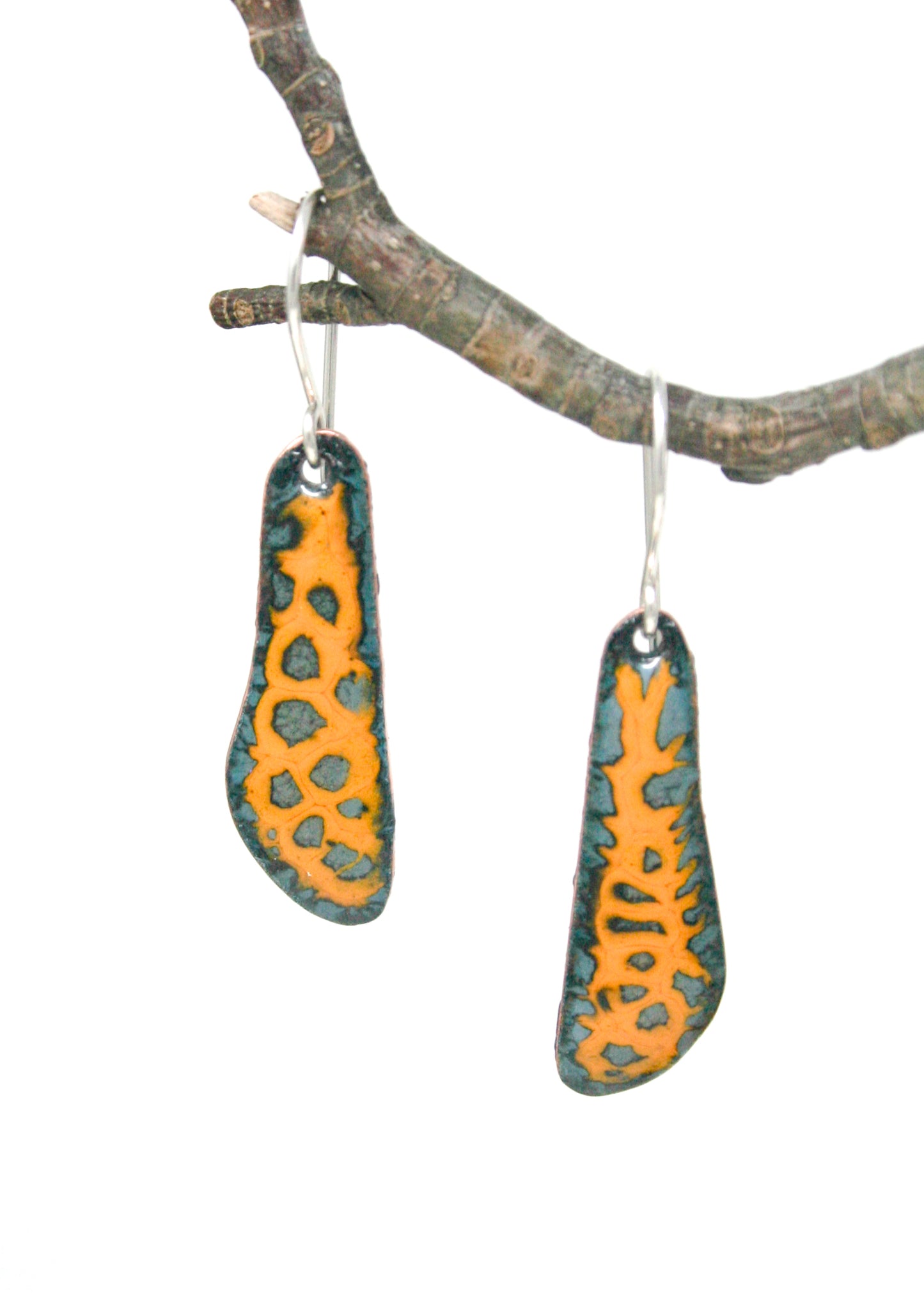 Batik wings earrings- Autumn Aura