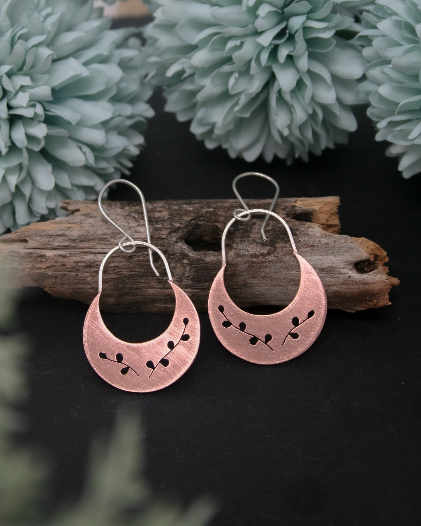 Botanical Crescent Earrings
