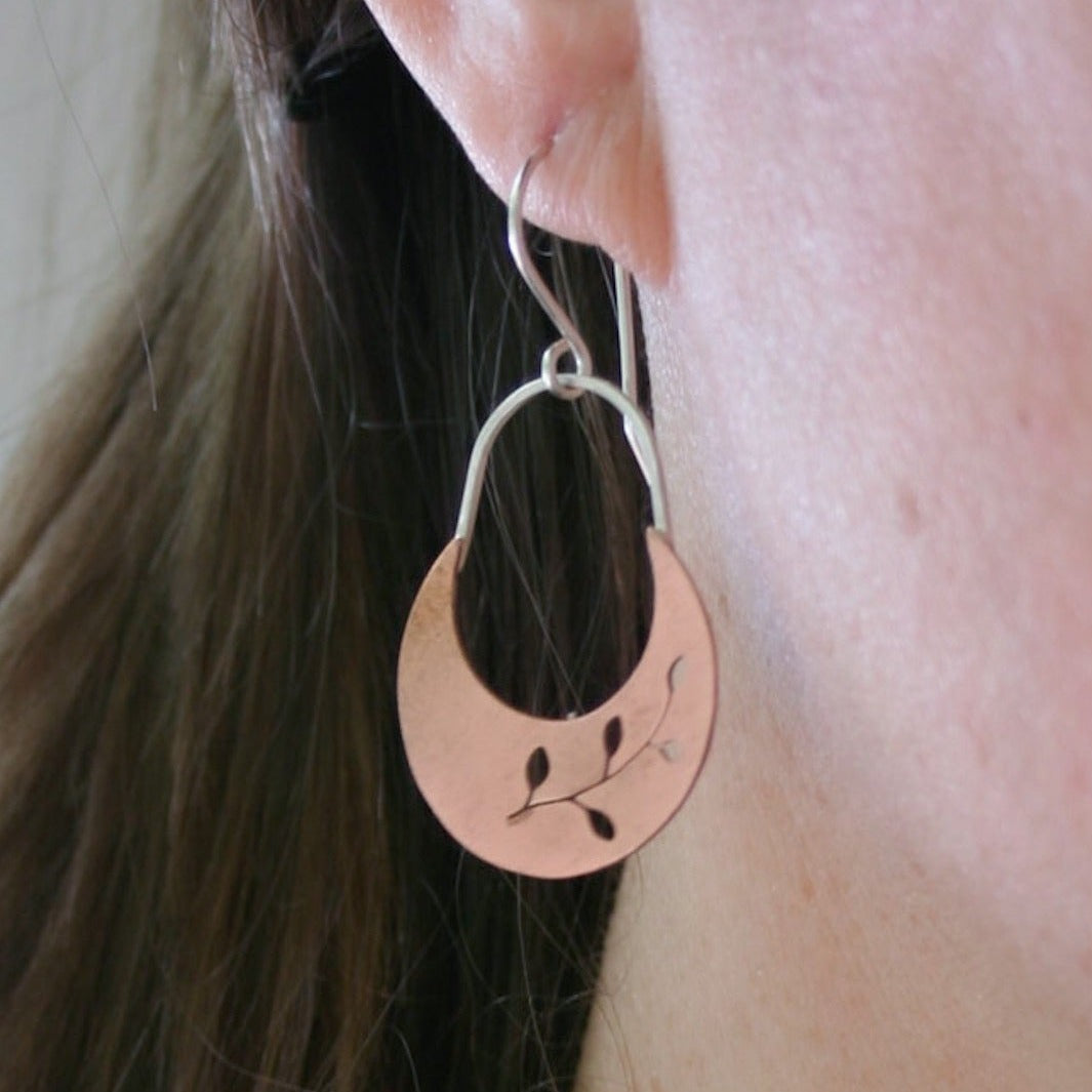 Crescent Bubbles Earrings- sale