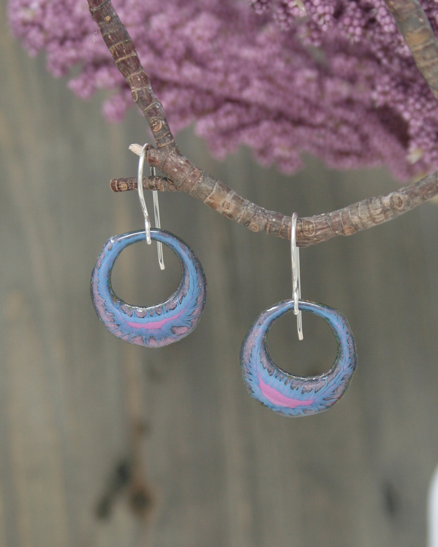 batik enamel handmade earrings