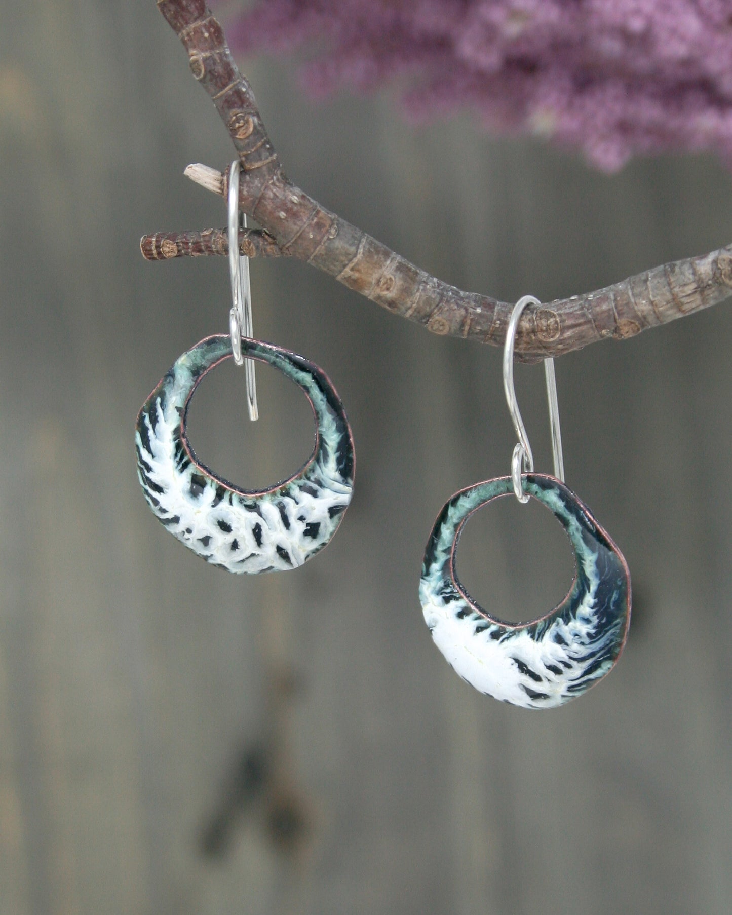 batik enamel handmade earrings