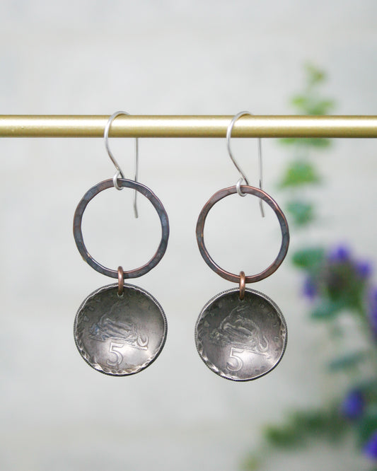 Jamaica World Coin Earrings