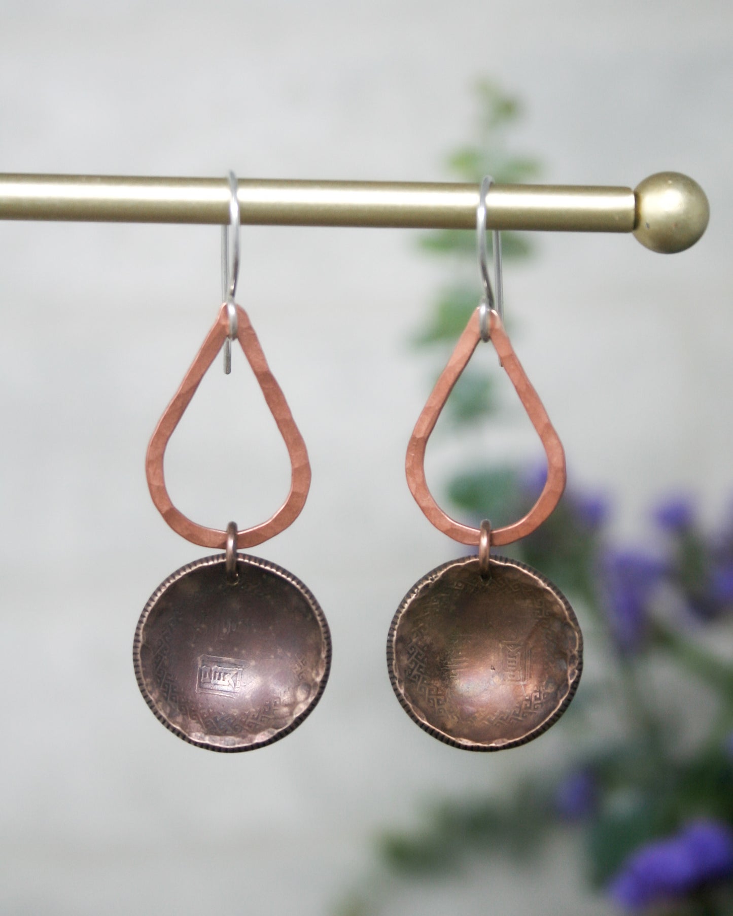 Taiwan World Coin Earrings