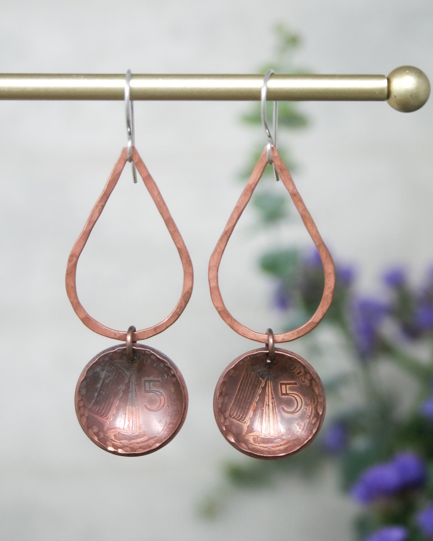Gambia World Coin Earrings