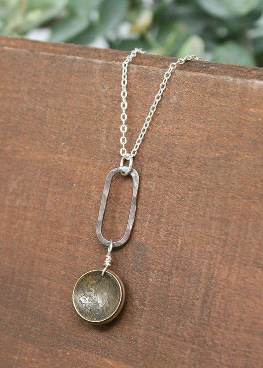 Mexico World Coin Pendant Necklace
