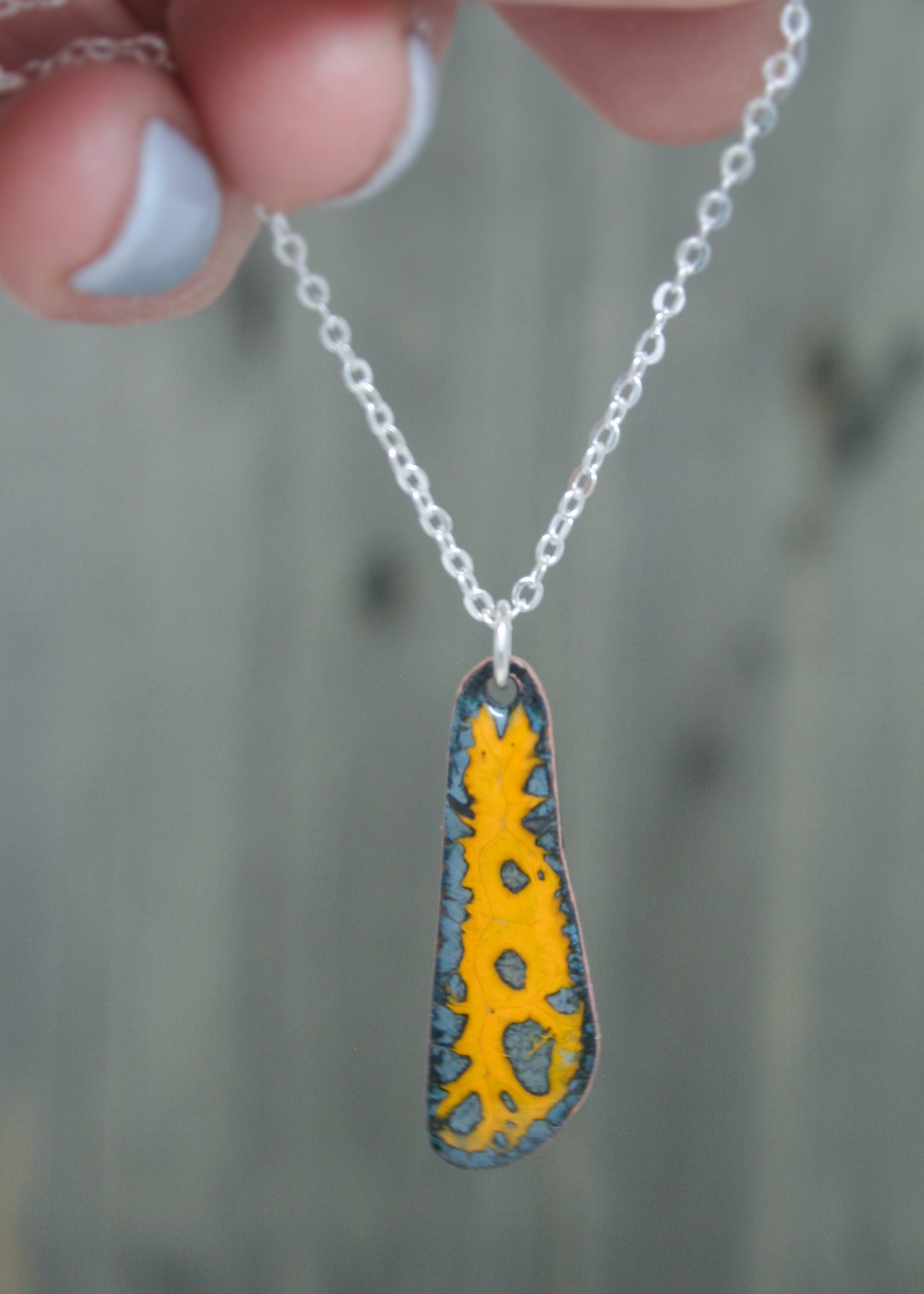 Batik Wing necklace- Autumn Aura