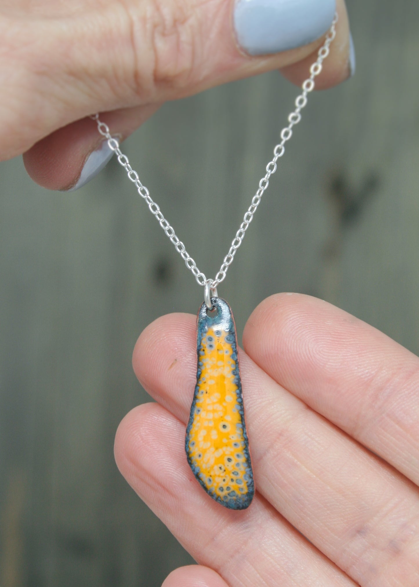 Batik Wing necklace- Golden Harvest