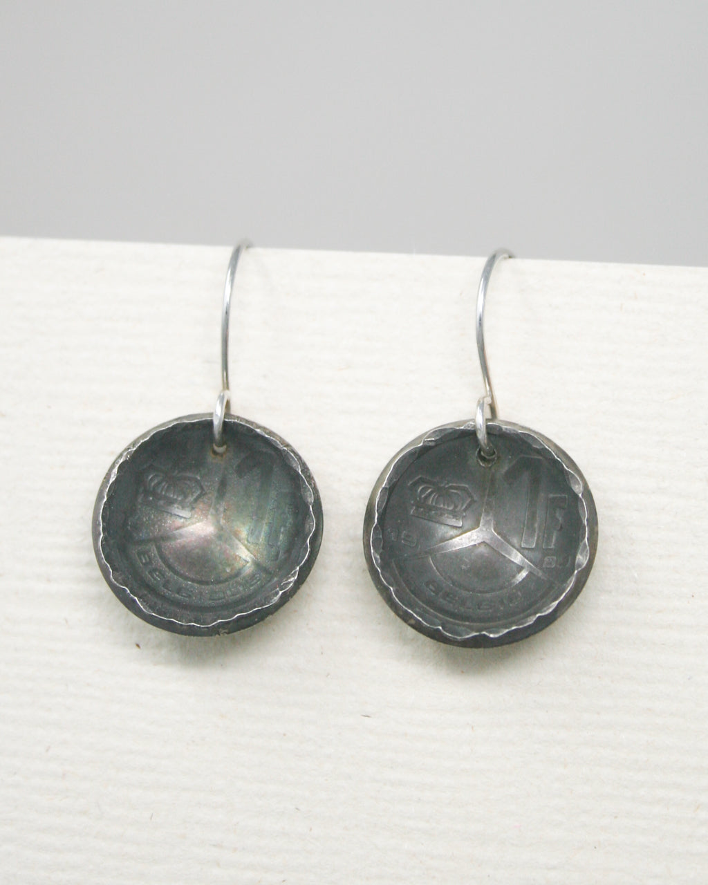 Belgium World Coin Earrings