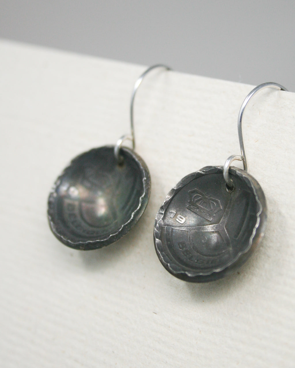 Belgium World Coin Earrings
