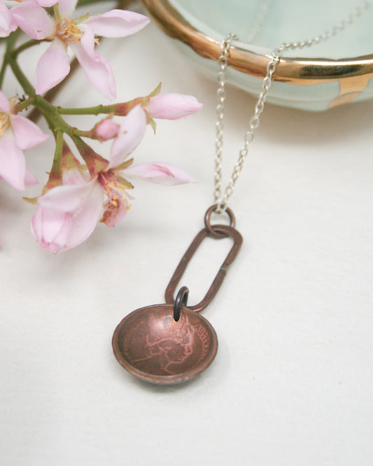 Australia World Coin Pendant Necklace