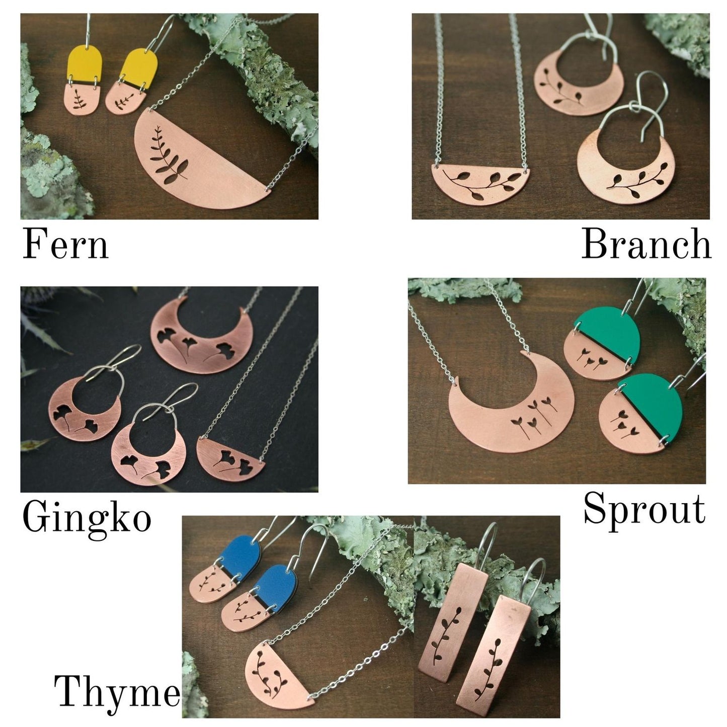 Botanical moon Earrings