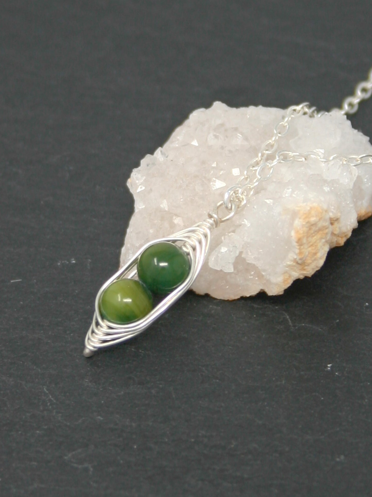 Two peas in a pod necklace [made to order]
