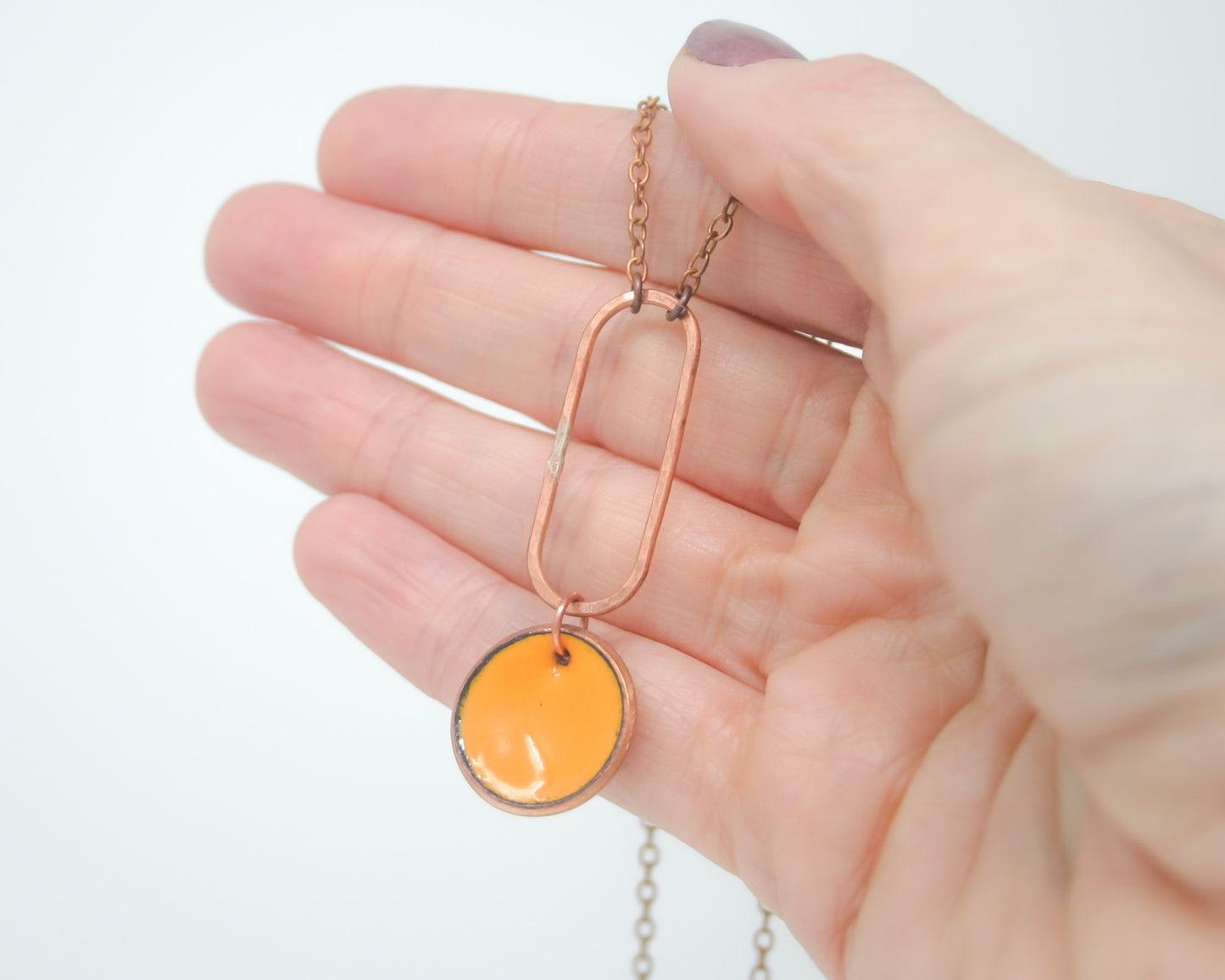 Long copper Penny necklace-[made to order]