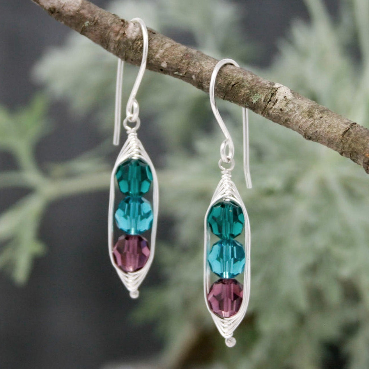 Custom fashion birthstone earrings