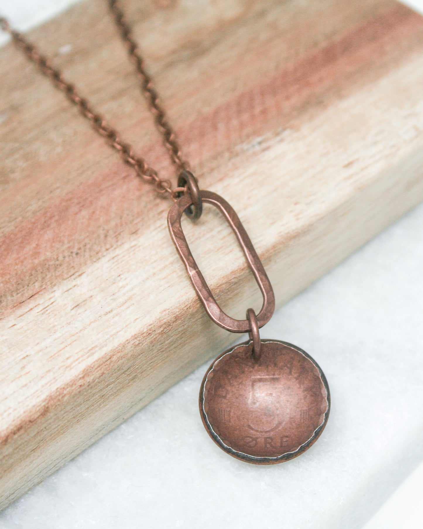 Denmark World Coin Pendant Necklace