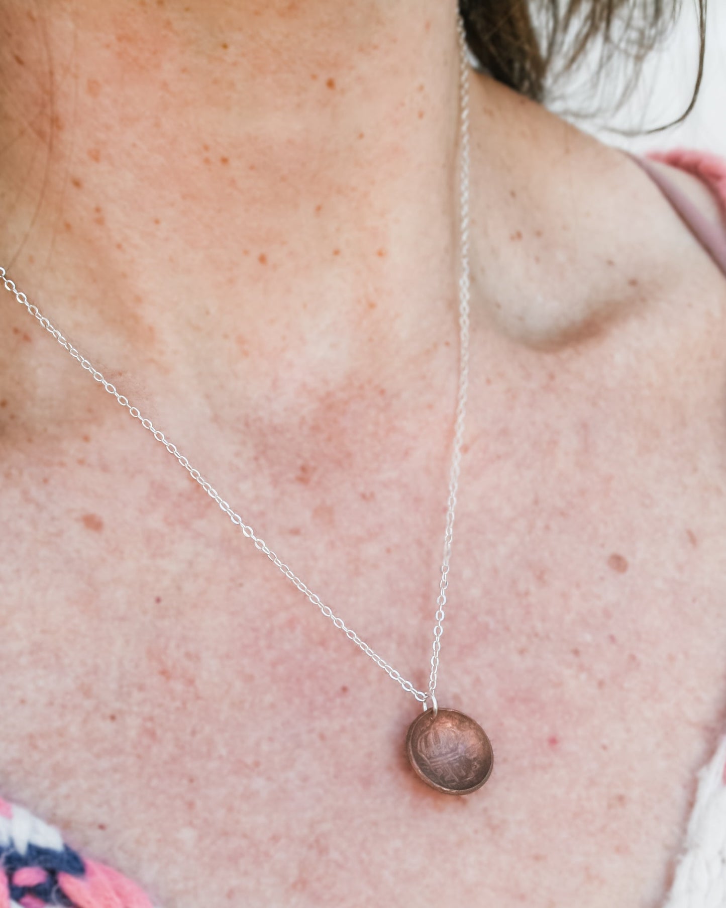 Taiwan World Coin Pendant Necklace