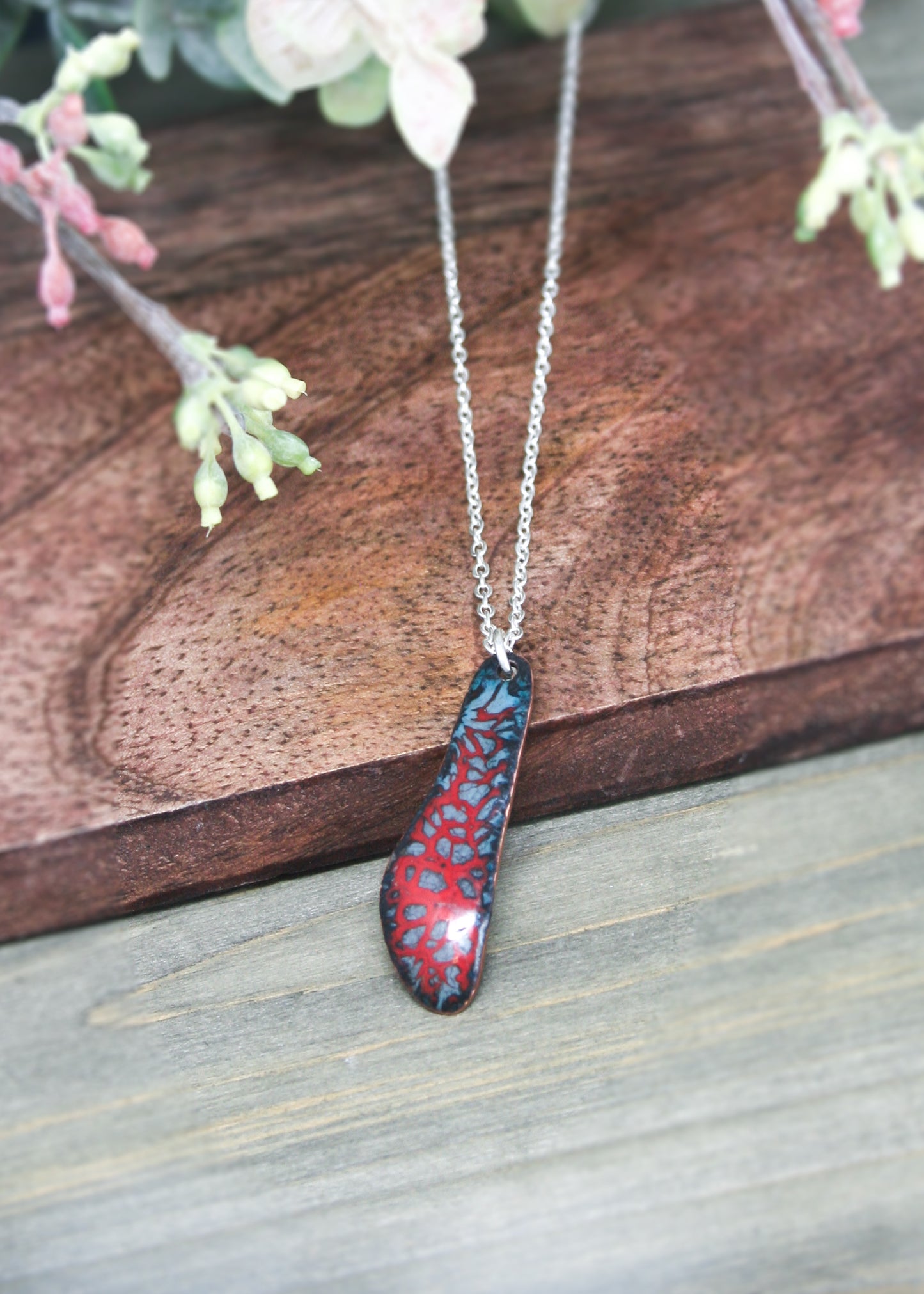 Batik Wing necklace- Vibrant Fall