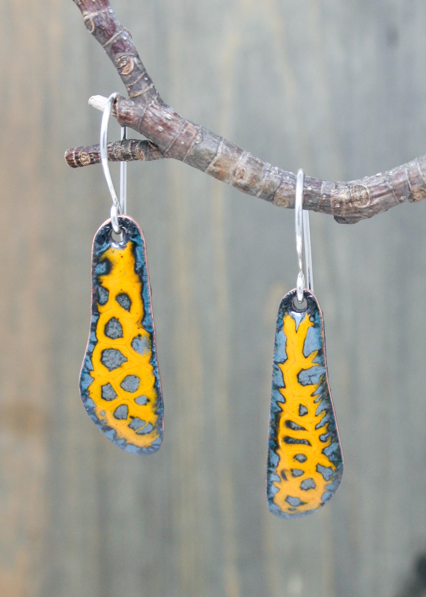 Batik wings earrings- Autumn Aura