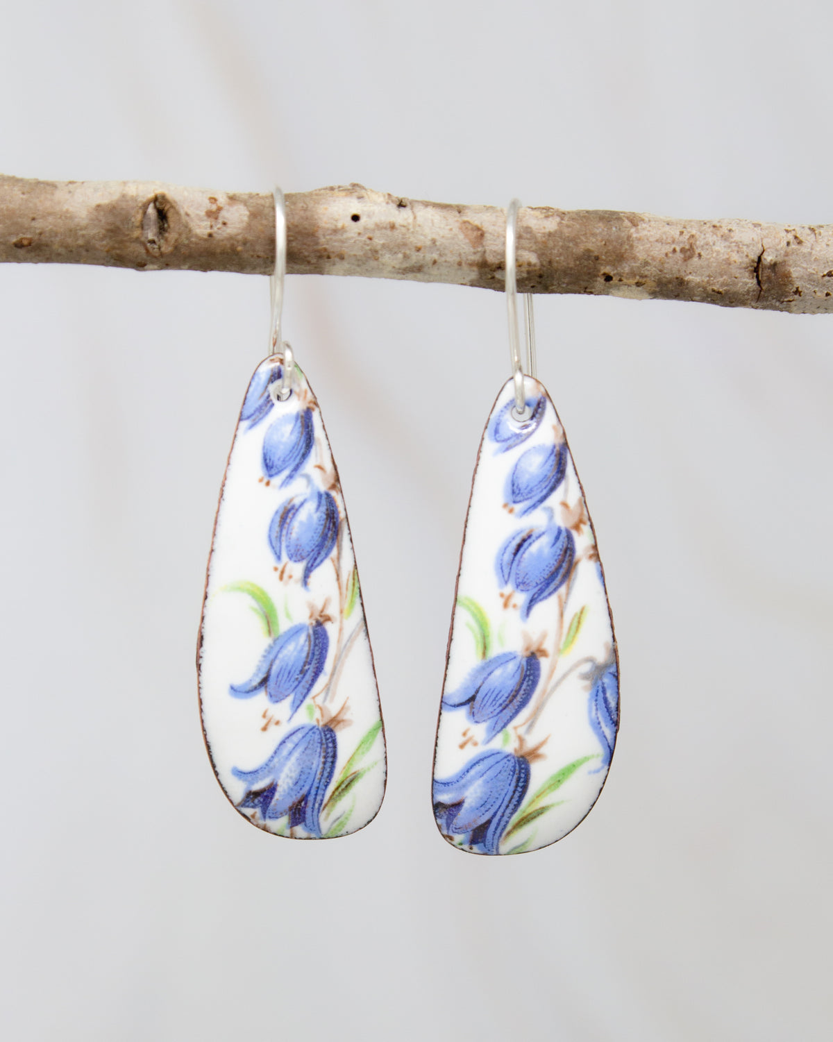 Vintage Revival Earrings, Bluebells, Large drop