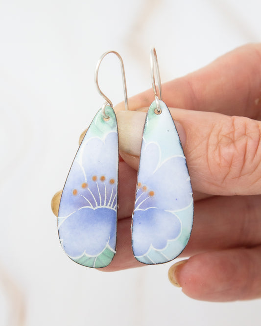 Vintage Revival Earrings, Buttercup Blues, Large drop
