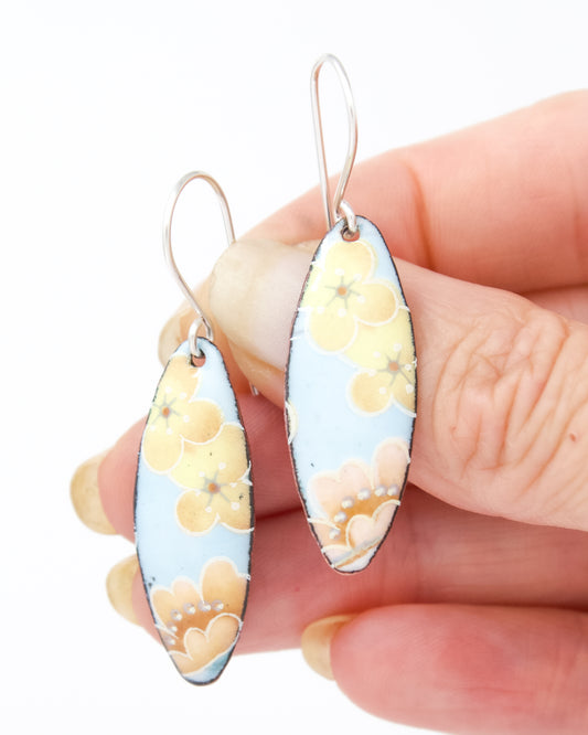 Vintage Revival Earrings, Buttercup Blues, Petal