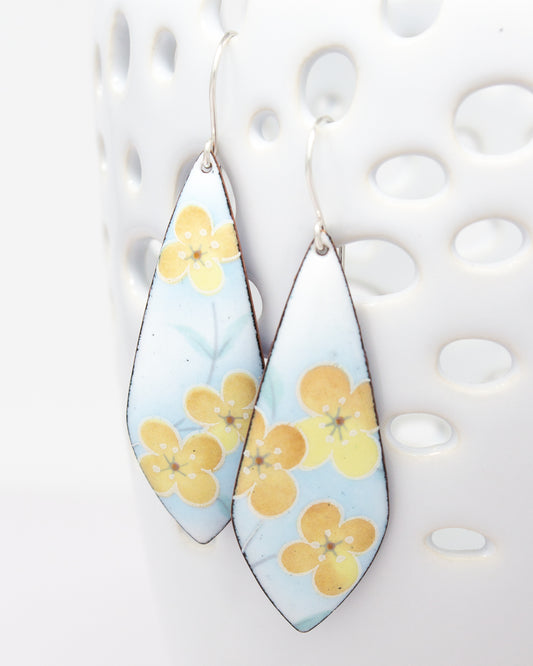 Vintage Revival Earrings, Buttercup Blues, Leaf