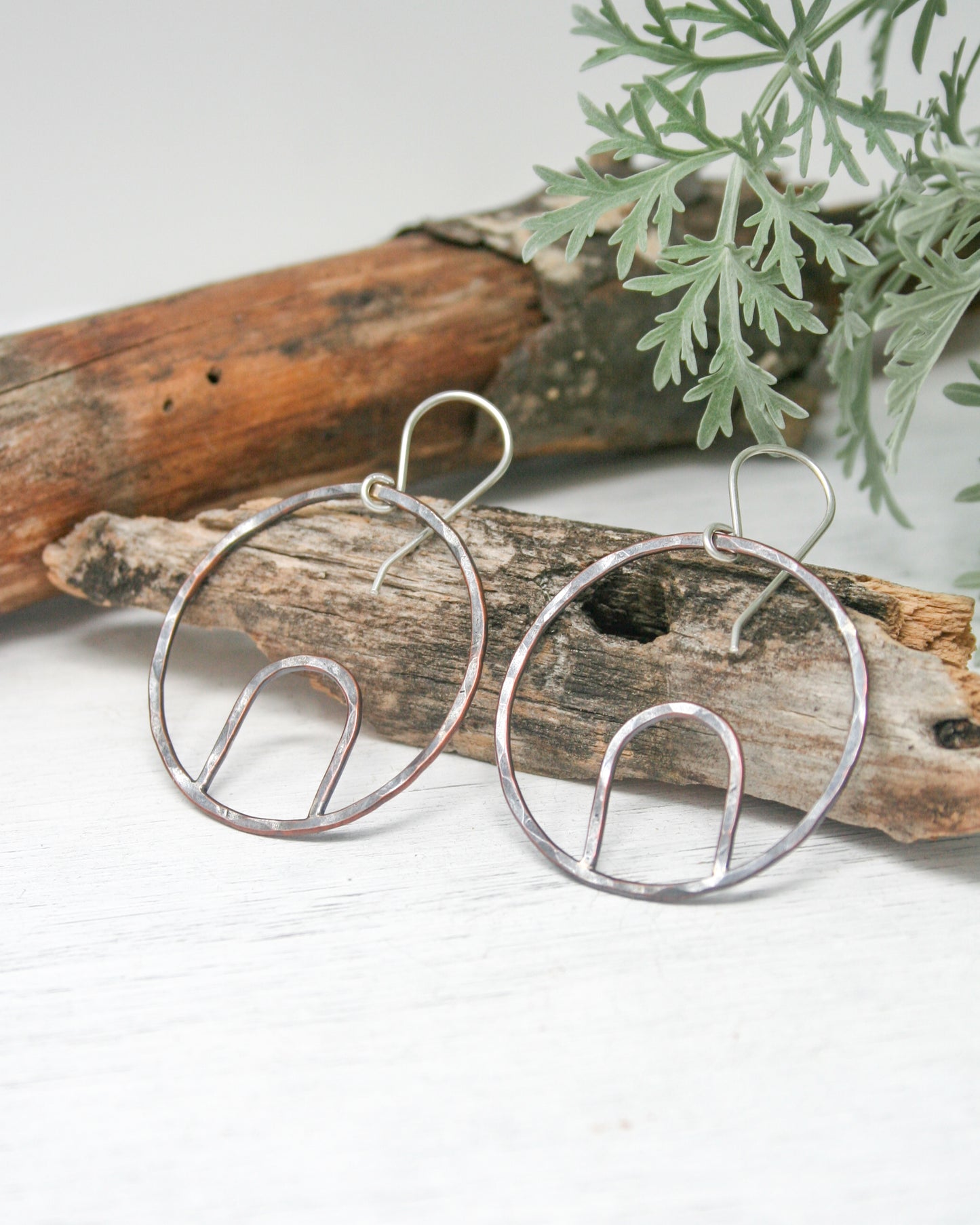 Forged SilhouetteHoop earrings - Summit [ready to ship]