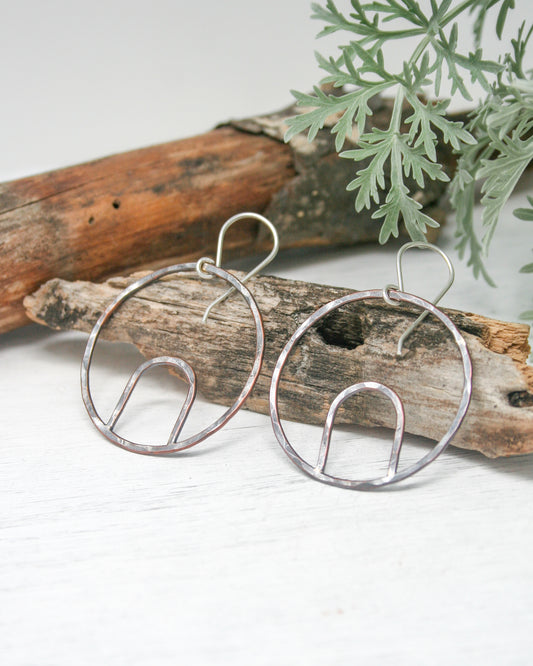 Forged SilhouetteHoop earrings - Summit [ready to ship]