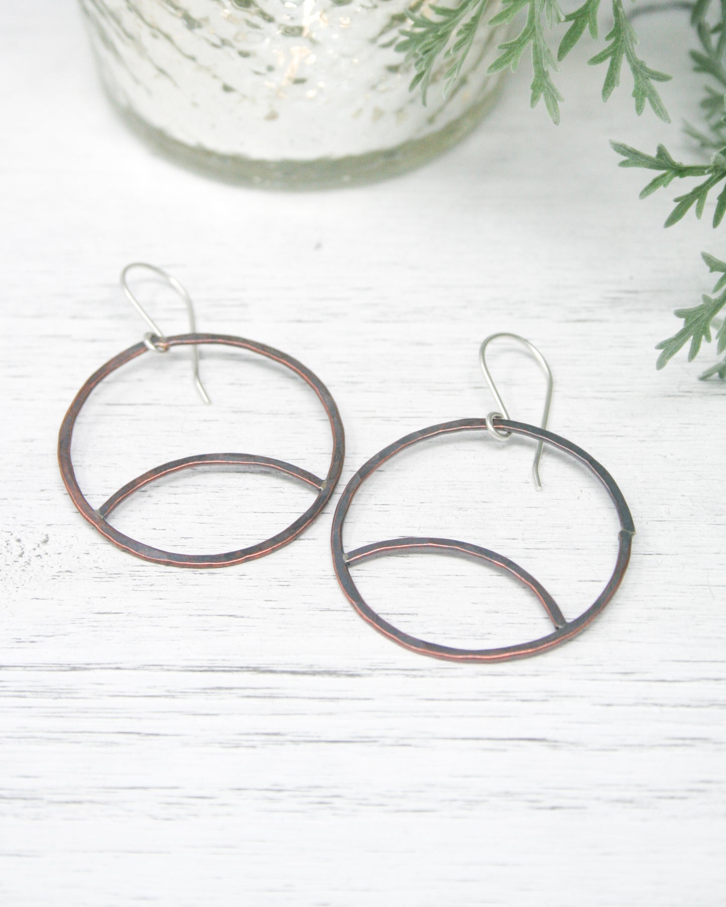 Forged Silhouette Hoop earrings - Sunrise [ready to ship]