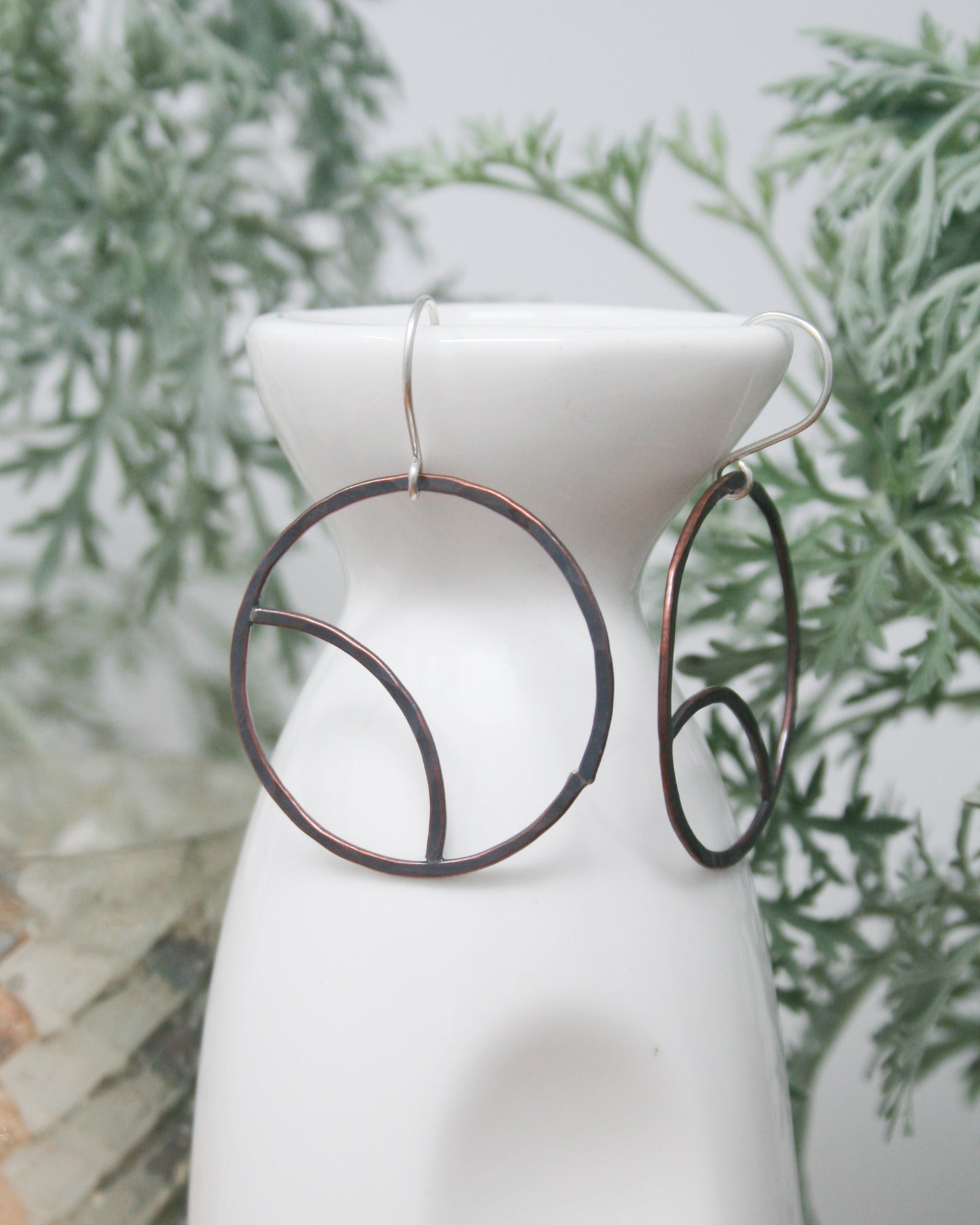 Forged Silhouette Hoop earrings - Sunrise [ready to ship]