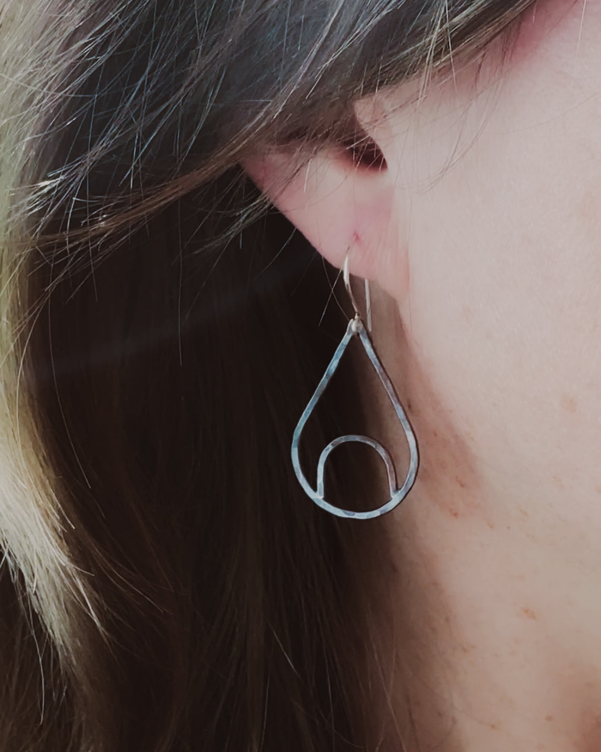 Forged Silhouette Hoop earrings - Luster [ready to ship]