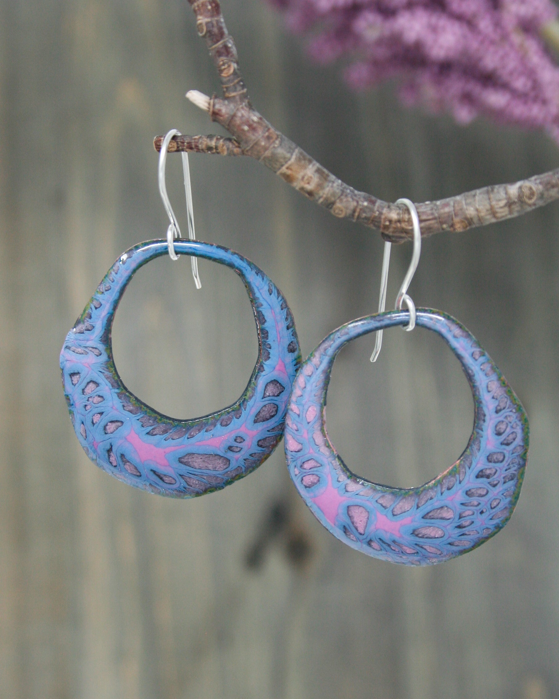 batik enamel handmade earrings