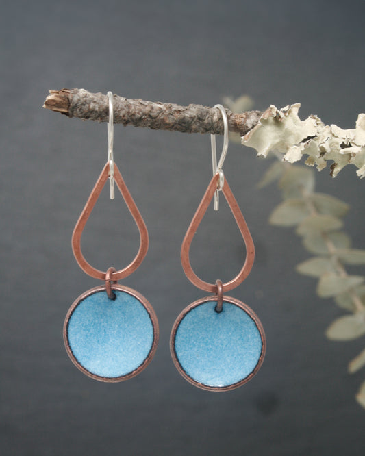 Small Drop Copper Penny earrings [made to order]