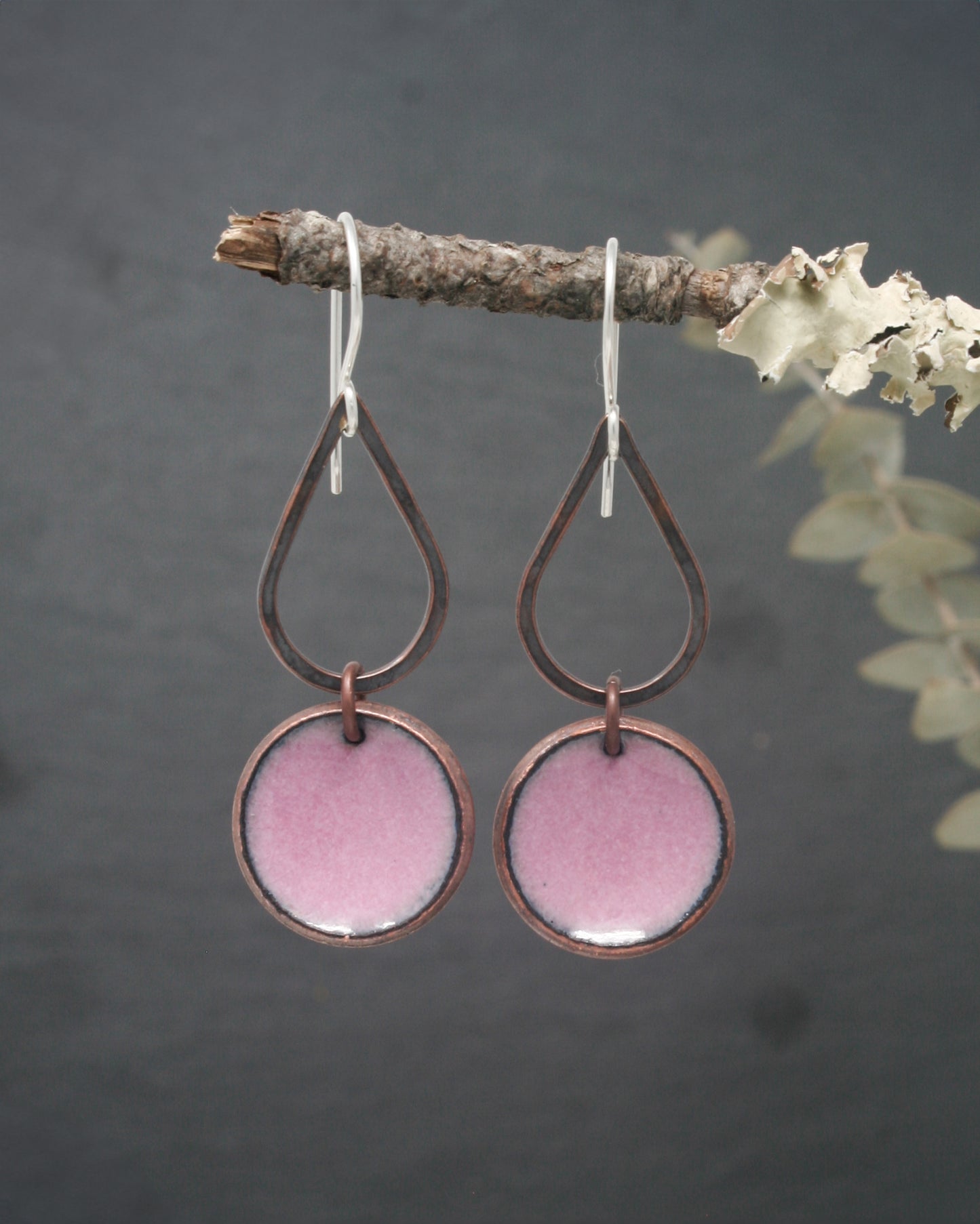 Small Drop Patina Penny earrings [made to order]