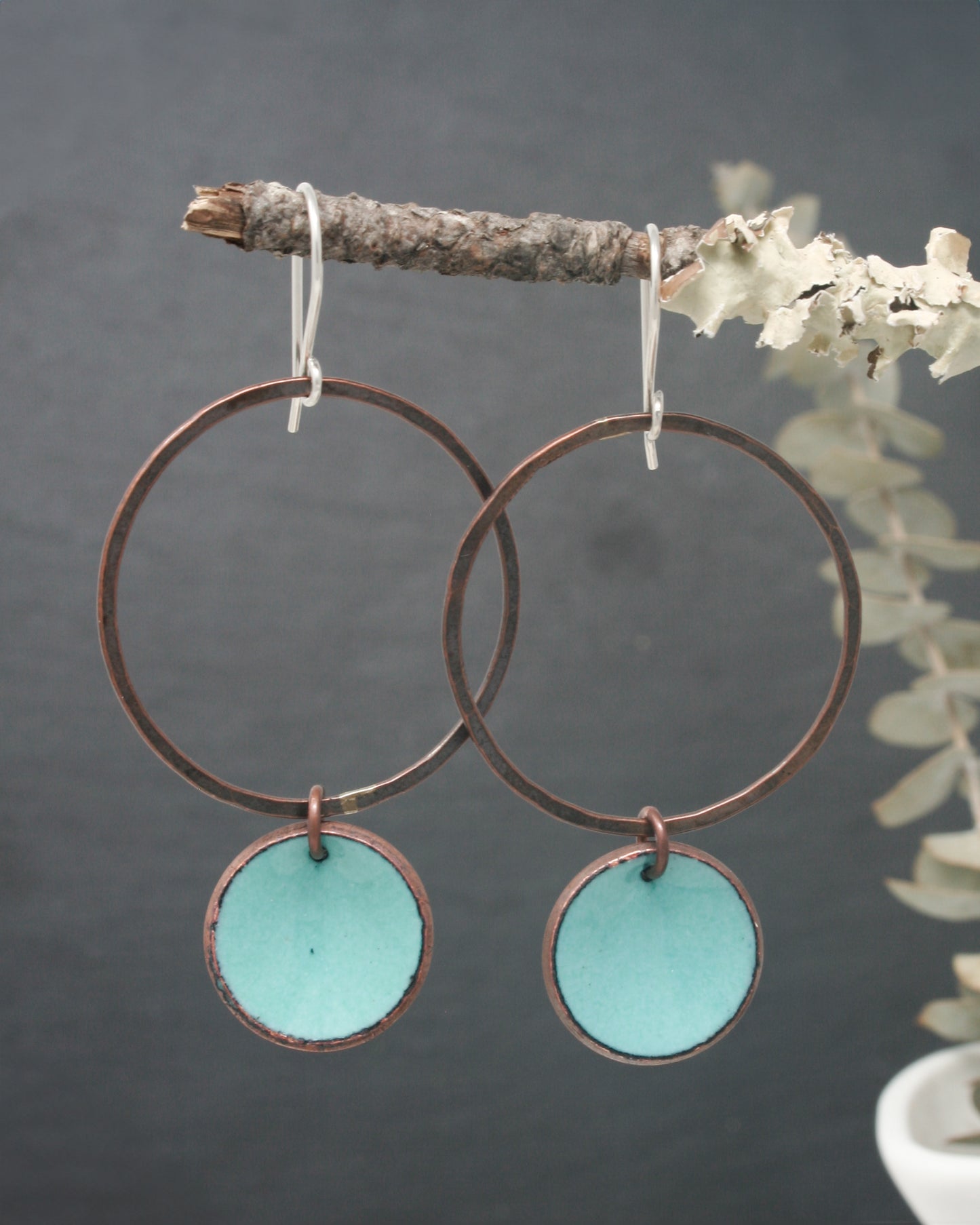 Revolve Large Patina Penny earrings [made to order]