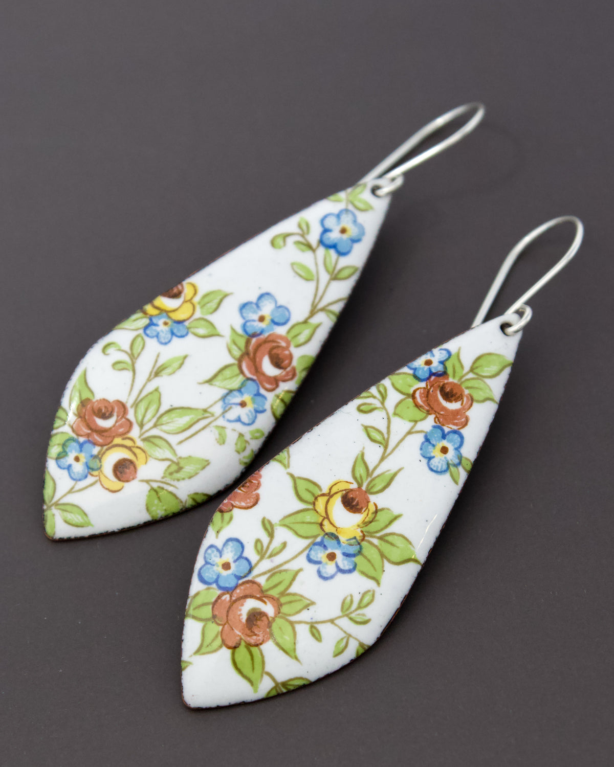 Vintage Revival Earrings, Petite Bouquet, Leaf