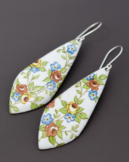 Vintage Revival Earrings, Petite Bouquet, Leaf