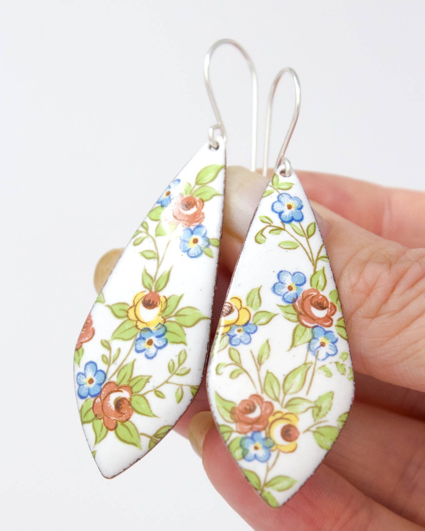 Vintage Revival Earrings, Petite Bouquet, Leaf