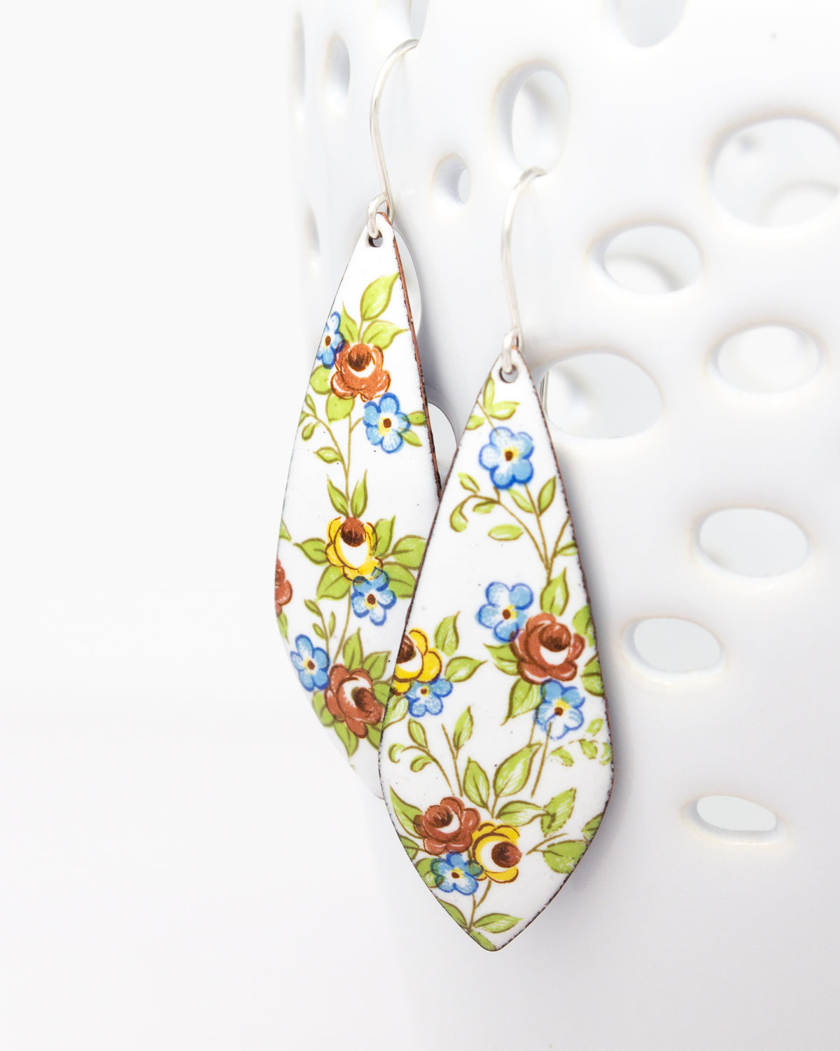 Vintage Revival Earrings, Petite Bouquet, Leaf