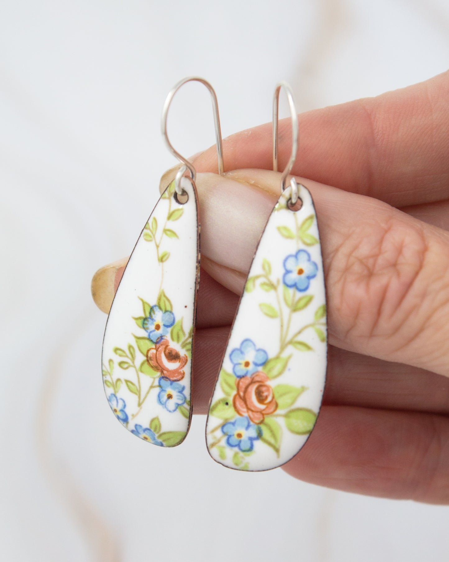 Vintage Revival Earrings, Petite Bouquet, Large drop