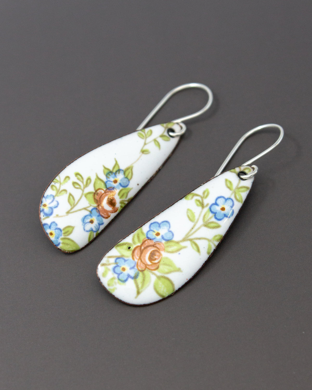 Vintage Revival Earrings, Petite Bouquet, Large drop