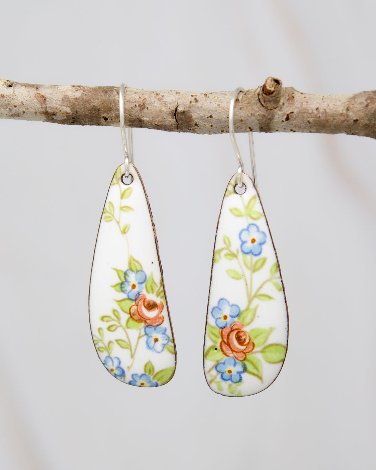 Vintage Revival Earrings, Petite Bouquet, Large drop