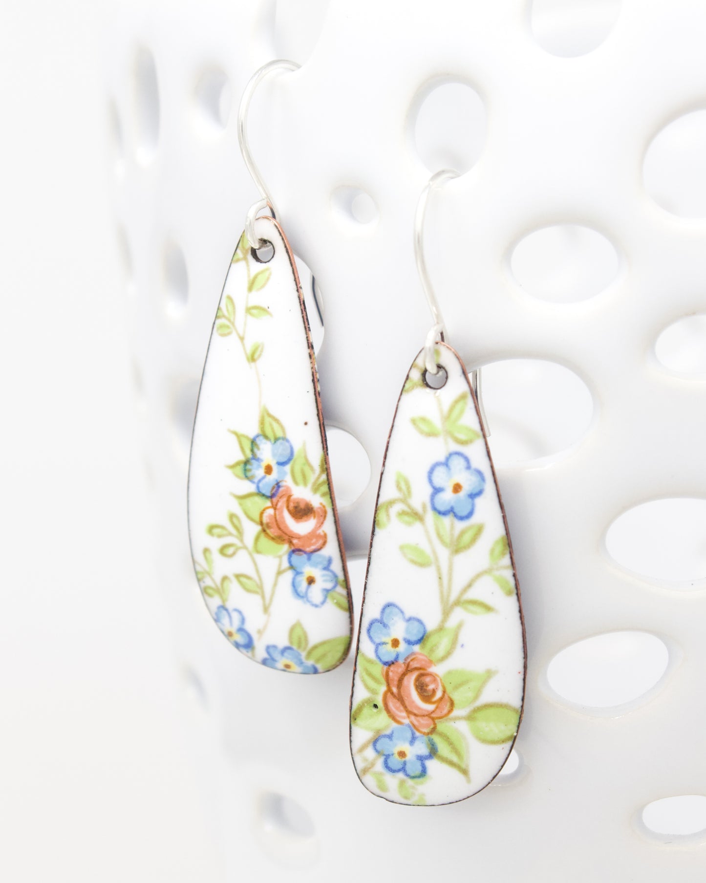 Vintage Revival Earrings, Petite Bouquet, Large drop