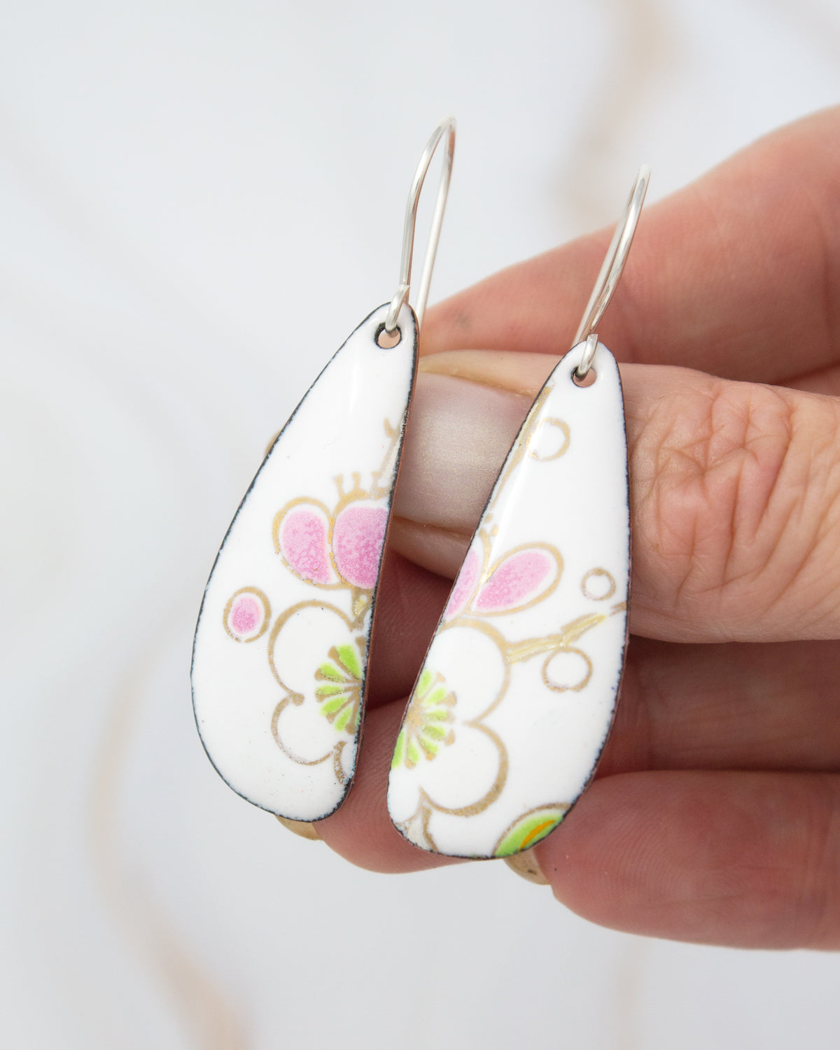 Vintage Revival Earrings, Sakura, Large drop
