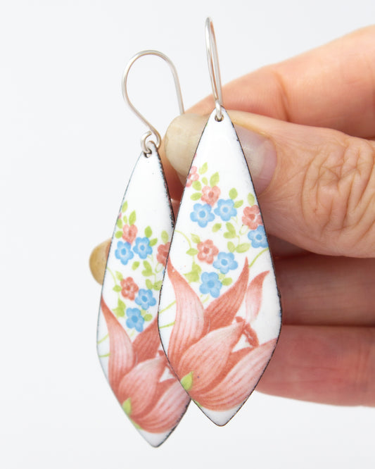 Vintage Revival Earrings, Tulip Tree, Leaf